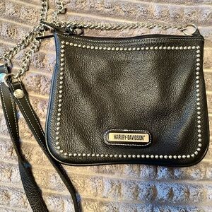 Harley-Davidson Black leather Studded Crossbody Bag